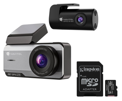 Kamera samochodowa Navitel R87 Dual GPS/2.7K/3,7"/150 + karta 128GB